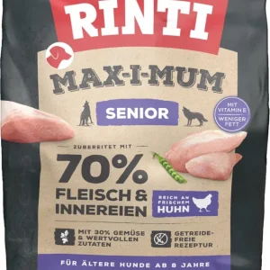 Sparpaket 2 x 1 kg Rinti Max-i-Mum Senior Huhn Hunde Trockenfutter Meistverkauft
